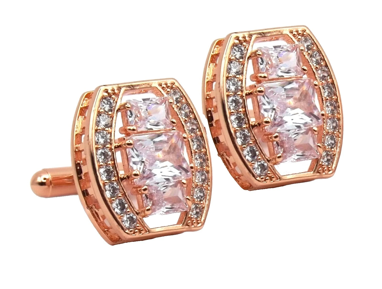 Joyas de Oro Rosa de Cristal para hombres