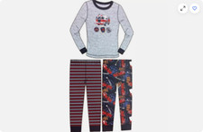 Kirkland Signature Boys 3 Pieces Organically Pajama Set Fire Truck, 5 NWOT