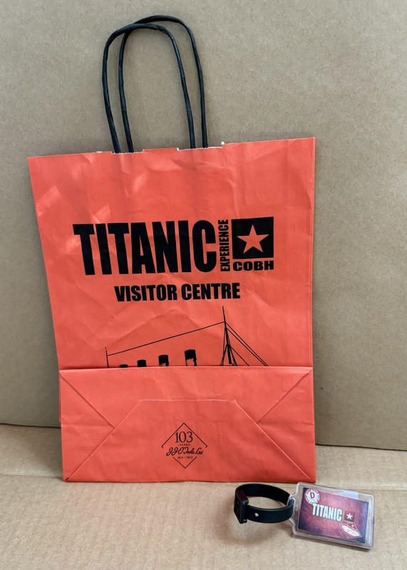 Cobh Titanic Museum SMALL Luggage Tag (Cobh, Ireland) AND Shopping Bag -- NEW!