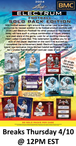 Keenan Allen 2024 Leaf Electrum Football 1x Solo Pack Case Break #5