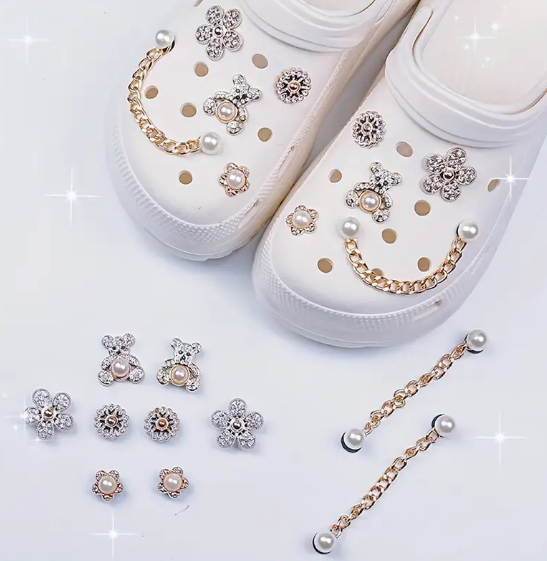 Bling Charms for shoe Decoration Clog Slides Sandals and Accessories