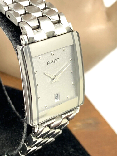 Rado Women's Watch 160.0486.3 Diastar Swiss Quartz Silver Steel Tank 24mm CHIP - Picture 11 of 12