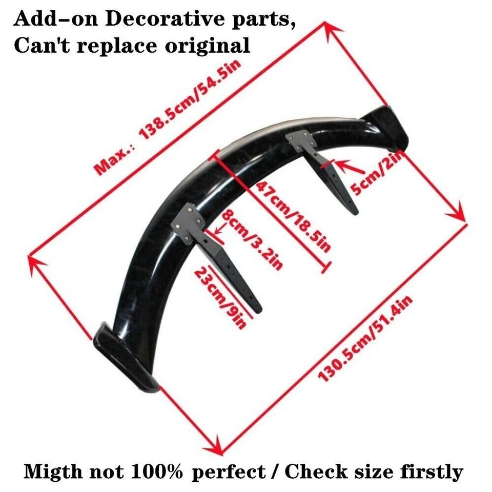 FITS 2005-2011 VOLVO V50 REAR ROOF LIP AIRPLANE SPOILER WING 51.4'' UNIVERSAL Foto 3 de 4