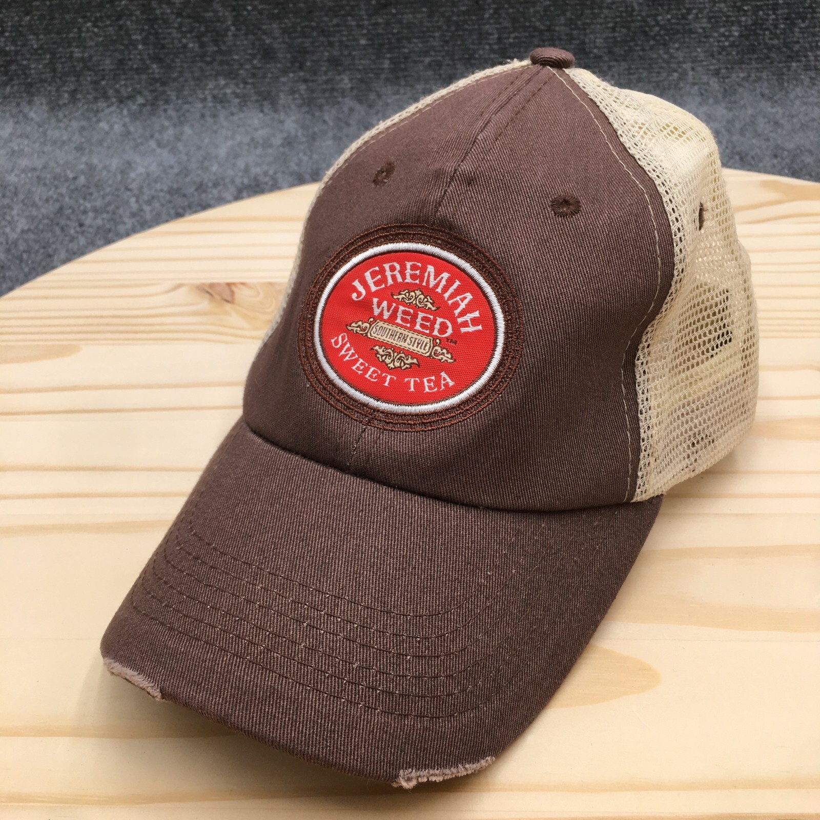 Gorra Jeremiah Weed Trucker para hombre talla única marrón malla espalda ajustable