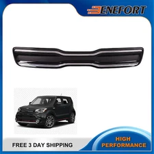 Front Grille Grille Shell & Insert With Chrome Molding For 2017-2019 Kia Soul