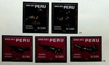 PERU Sc 505-9 NH ISSUE OF 1968 - GOLD ART
