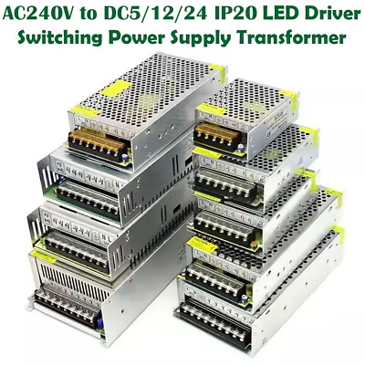 AC240V auf DC5/12/24V 15-720W IP20 LED Treiber Schalter Netzteil Trafo PSU