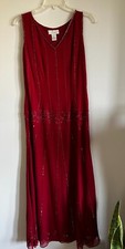 Stunning Spiegel Special Occasion Red Beaded, Tea-Length Dress Sze 4