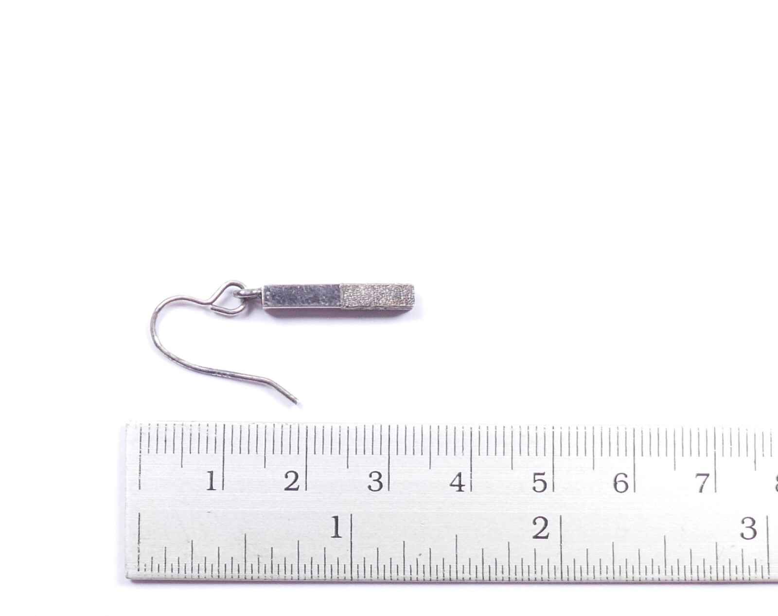 Vintage Earrings Rectangular Block Solid 925 Ster… - image 5