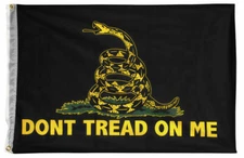 3X5 Dont Tread On Me Black Flag Banner Gadsden Tea Party FAST USA SHIPPING