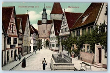 Rothenburg ob der Tauber Bavaria Germany Postcard At St. Mark's Tower c1910