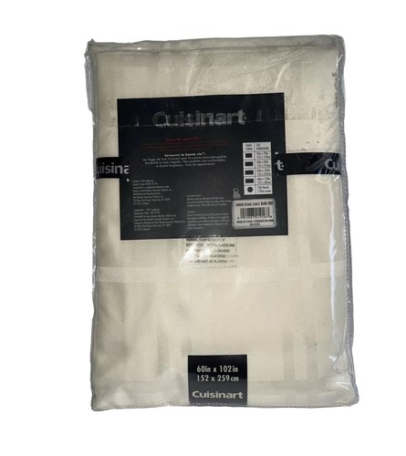 Cuisinart NIOP Spill Proof Stain Resistant Microfiber Tablecloth, 60x102, ECRU - Picture 3 of 5