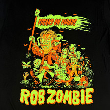Rob Zombie Freaks on Parade Tour 2022 T Shirt Double-sided Tagless Adult Size L