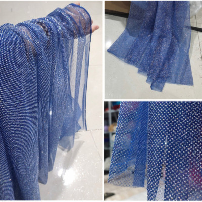 1M Glitter Sequin Mesh Tulle Fabric Backdrop Cloth Wedding Decor DIY Craft Sheer