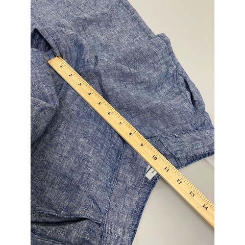 Nicole Miller Linen Wide leg Pants Womens size XS Blue Lagenlook Beach Vacation - Picture 8 of 14