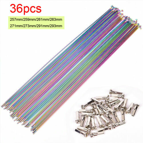 100 Rayons J-BEND Double Butted 2.3/2.0 Acier 262mm Pour Construction Roues Vélo