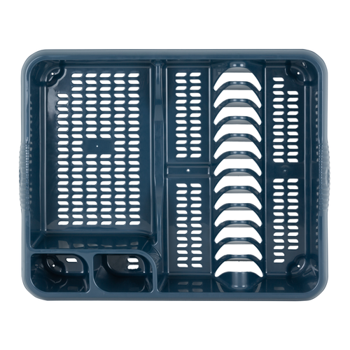 (Set of 3) 39cm Washing Bowl With Large Dish Drying Rack & Cutlery Tray Navy -UK - Picture 15 of 24