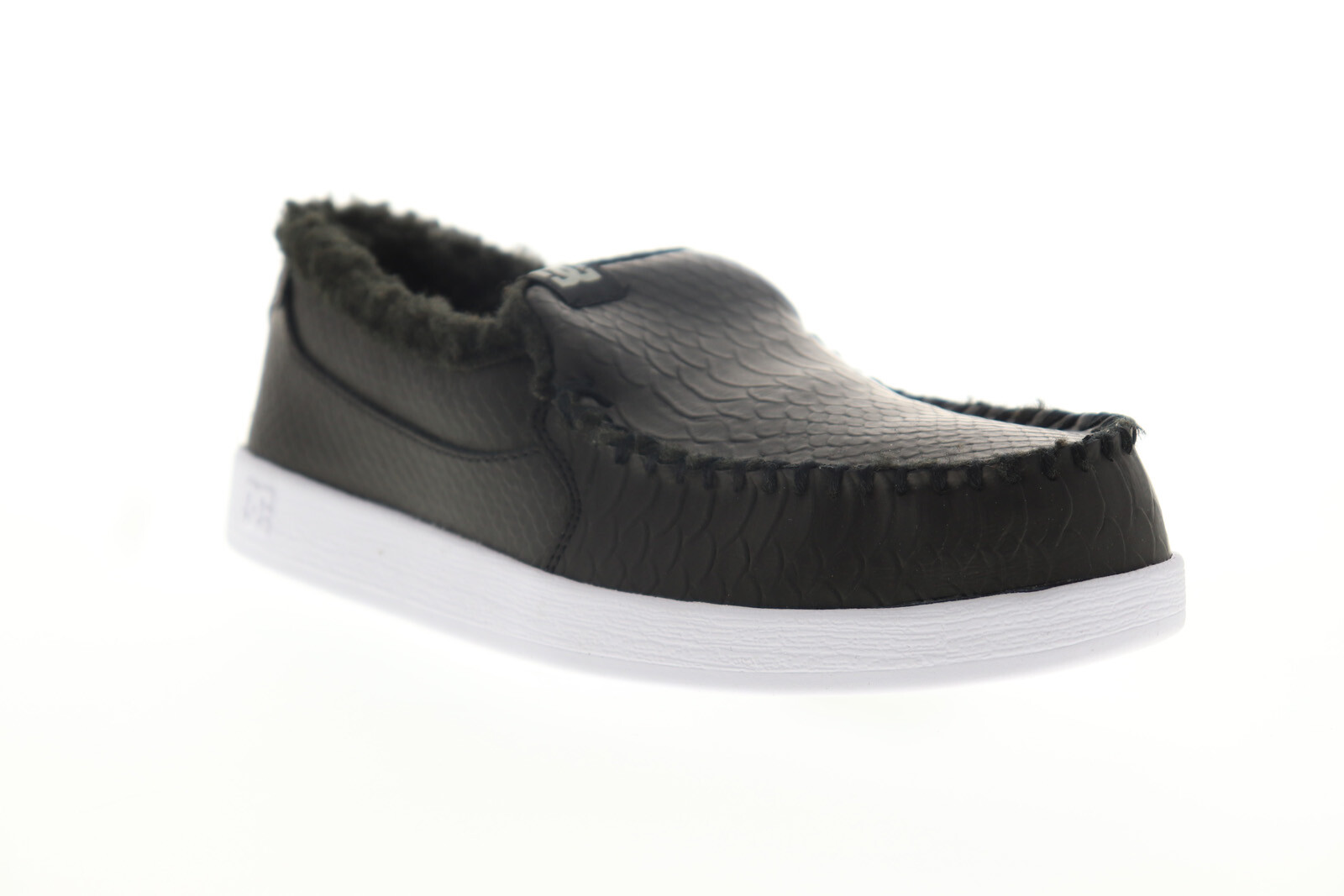 dc villain shoes black leather