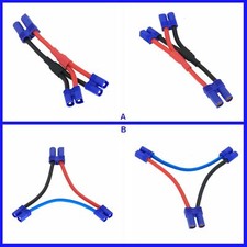 EC5 1 Female to 2 Male EC3 Series Parallel Harness Wire RC Lipo Battery Adapter