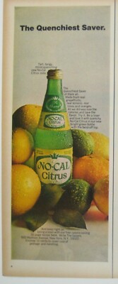 No-Cal Citrus Soda Bottle Vintage Advertising Print Citrus Fruit AD MOD