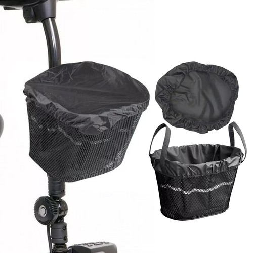 Borsa cestino anteriore scooter mobilità fodera e copertura antipioggia impermeabile nero - Foto 6 di 15