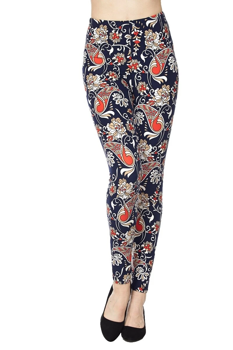 Poliéster Paisley Leggings tamaño regular para De mujer