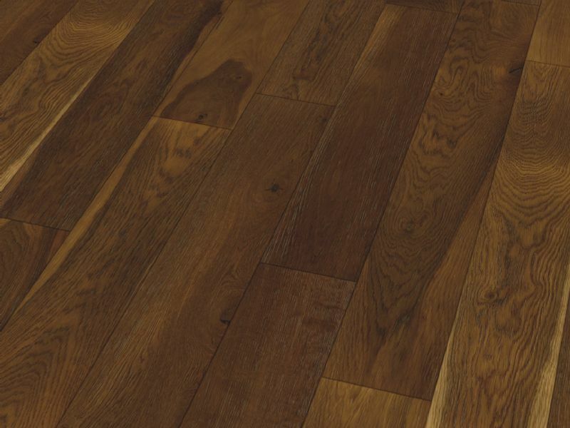Value Floors 18mm Engineered Wood Flooring - Oak Smoked and Brushed 155 13.50m2