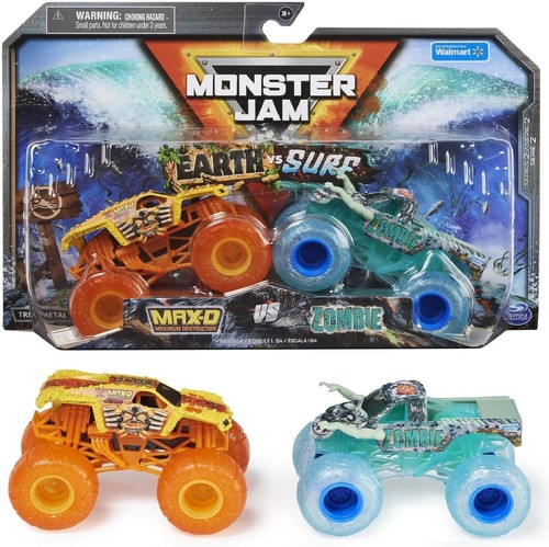 Monster Jam 2 Pack Official 1:64 Scale Diecast Truck Ages 3+ New Toy Race Car - Picture 49 of 92
