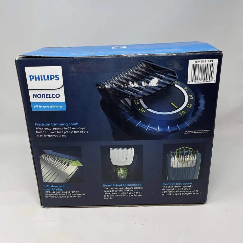Philips Norelco All In One Trimmer 24 Tools & Accessories Head Face Body Wet Dry - Image 3 of 4