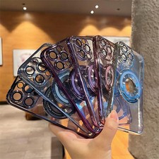 Hidden Stand Clear TPU Case Cover Magnetic Circle For iPhone 17 12 13 14 15 16