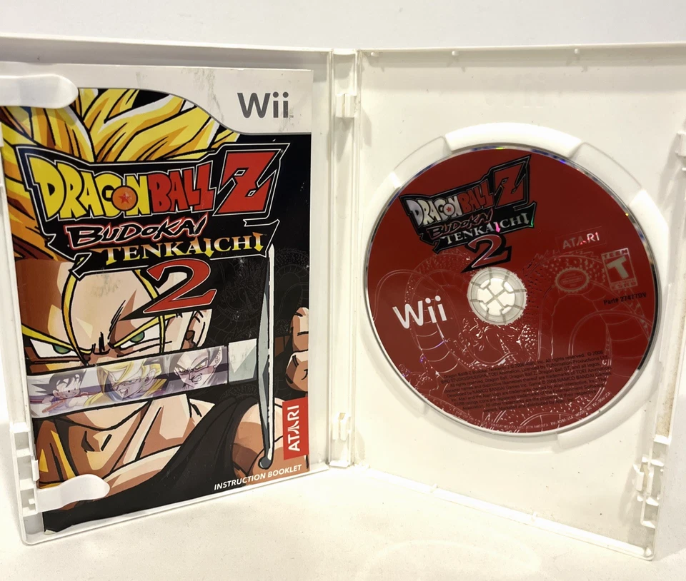 DRAGON BALL Z BUDOKAI TENKAICHI 2 NINTENDO WII COMPLETE SET W/ MANUAL 2006 ATARI - Image 2 of 4
