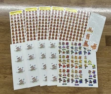 Vintage Stickers Trend Hallmark Sandylion Bears lot 11 full & 2 partial sheets