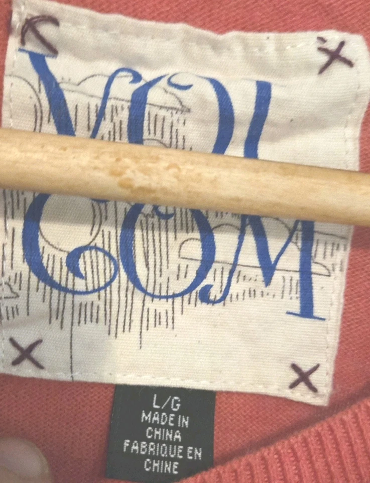 VOLCOM STONE RED CARDIGAN SWEATER WITH GOLD BUTTONS VTG WOMEN'S SIZE LARGE 🔥 - Image 3 of 4