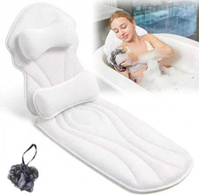 Full Body Bath Pillows for Tub Luxury Bathtub Pillow Cushion for Head,Shoulder,B