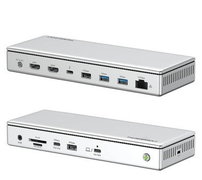 Thunderbolt 4 Dock - 40 Gbps - Dual Monitors - SD/TF - USB A/C - 2.5g RJ45