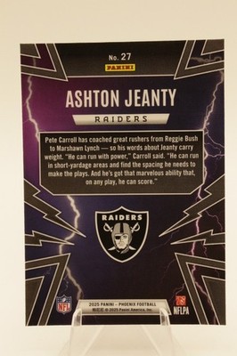 2025 Panini Phoenix Ashton Jeanty Thunderbirds #27 Rookie Las
