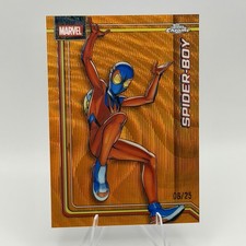 2026 Topps Chrome Marvel Spider-Boy Orange Wave Refractor #160 SP 06/25