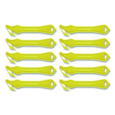 Klever Kutter Excel Plus Safety Cutter, 7'' Plastic Handle, Yellow, 20/Pack