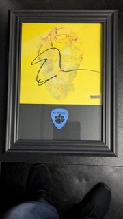 ED SHEERAN AUTOGRAPHED DISPLAY WITH GUITAR PICK