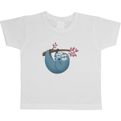 ''Faultier Mutter & Baby'' Kinder / Kinder Baumwolle T-Shirts (TS024415)