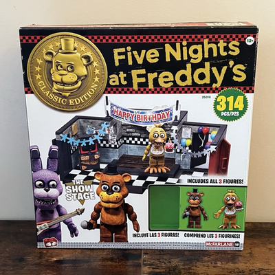 McFarlane Five Nights at Freddy's Show Stage New Open Box Missing