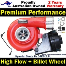 GEN1 High Flow Turbo With Genuine Oil Feed Pipe For Hyundai Santa Fe D4EB 2.2L