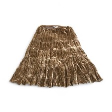 Y2K Feminine Vintage Cache Gold Soft Velvet Silk Blend Knee length skirt Size 0