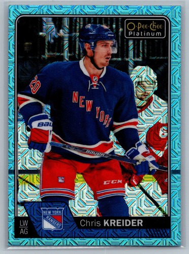 Chris Kreider [Ice Blue Traxx] #132 2016 O-Pee-Chee Platinum card
