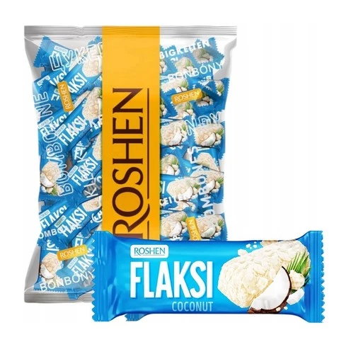 Roshen Flaksi Coconut Candies Crispy Wafer Coconut Flakes Ukrainian Candy