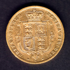 Australia. 1885 Melbourne - Shield Half Sovereign.. aVF - Trace Lustre