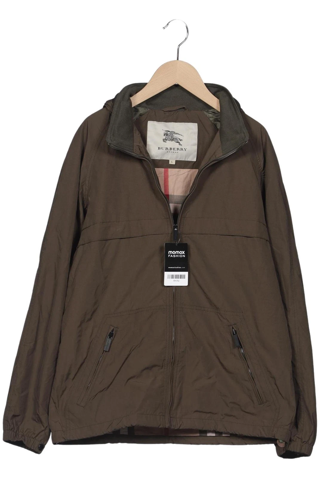 Burberry giacca uomo giacca anorak jacket cappotto corto taglia L cotone verde #lt9r35y