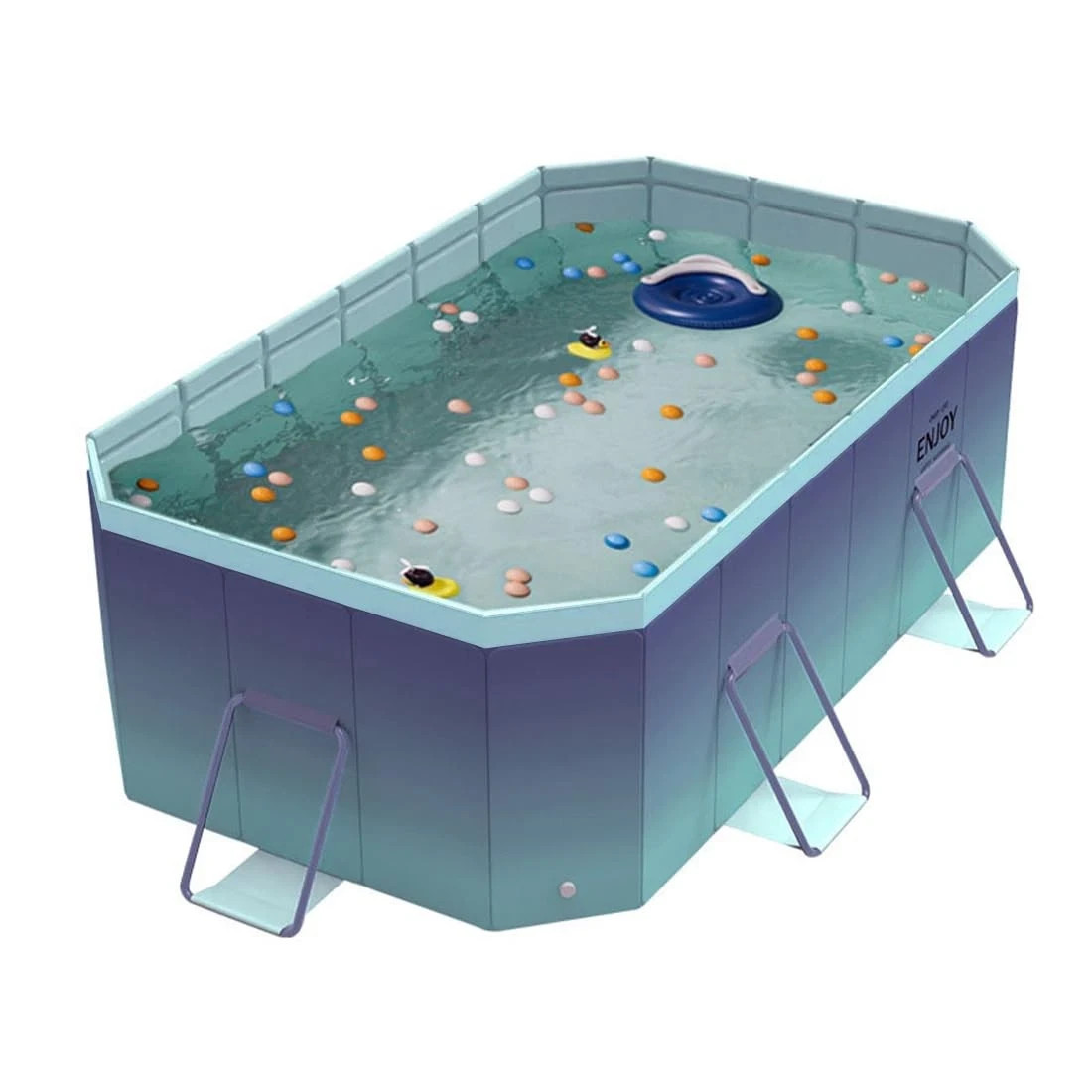 Foldable Frame Above Ground Pool for Kids and Adults - Easy Setup Outdoor Swimming