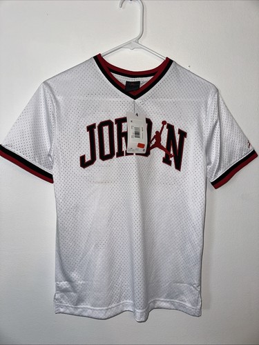 NWT Boys White Air Jordan Basketball Jersey Size M (10-12 Yrs) - Picture 2 of 4