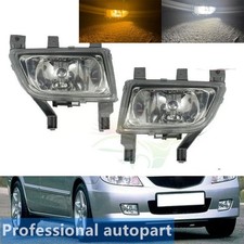 Led Amber Front Fog Lamps Wwhite Running Light For Mazda 323 Protege 2001-2003